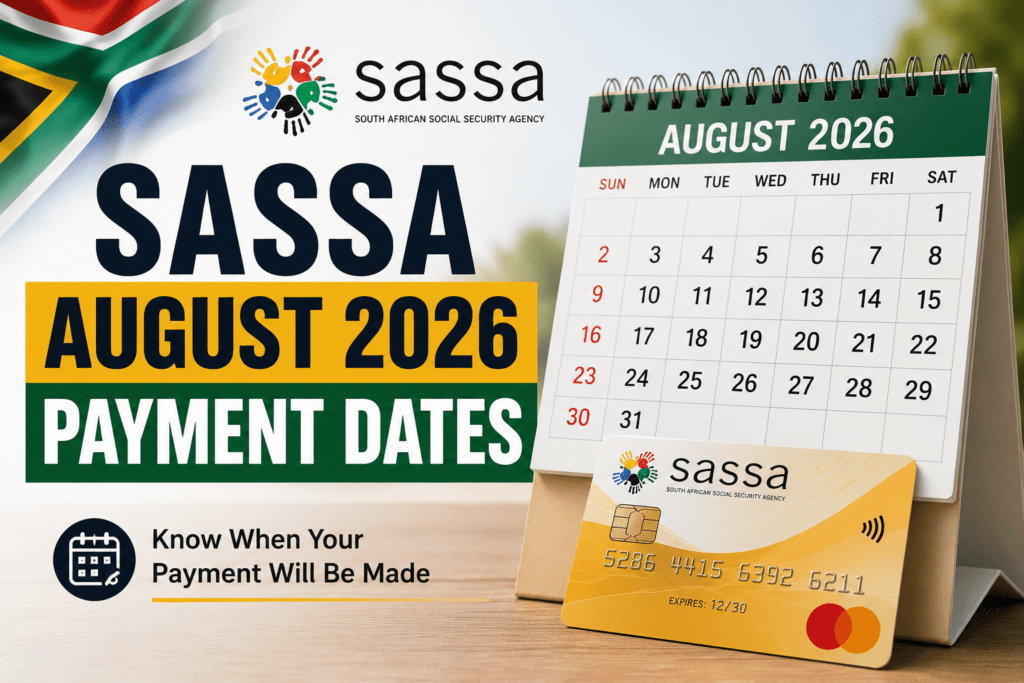 SASSA August 2026 payment dates
